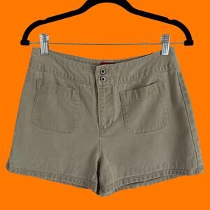 90's 00's vintage khaki bodycon y2k shorts Size 8 Gap